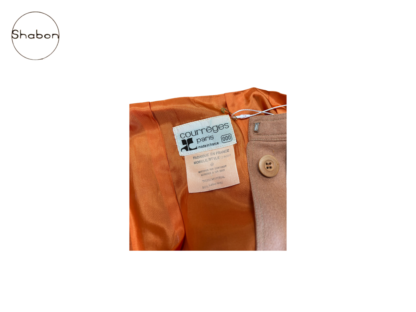 Courrèges Camel Button-Front Skirt