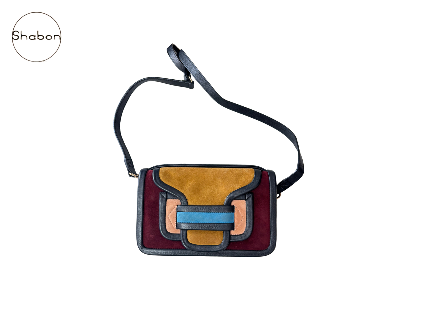 Pierre Hardy Suede Crossbody Bag – Multicolor