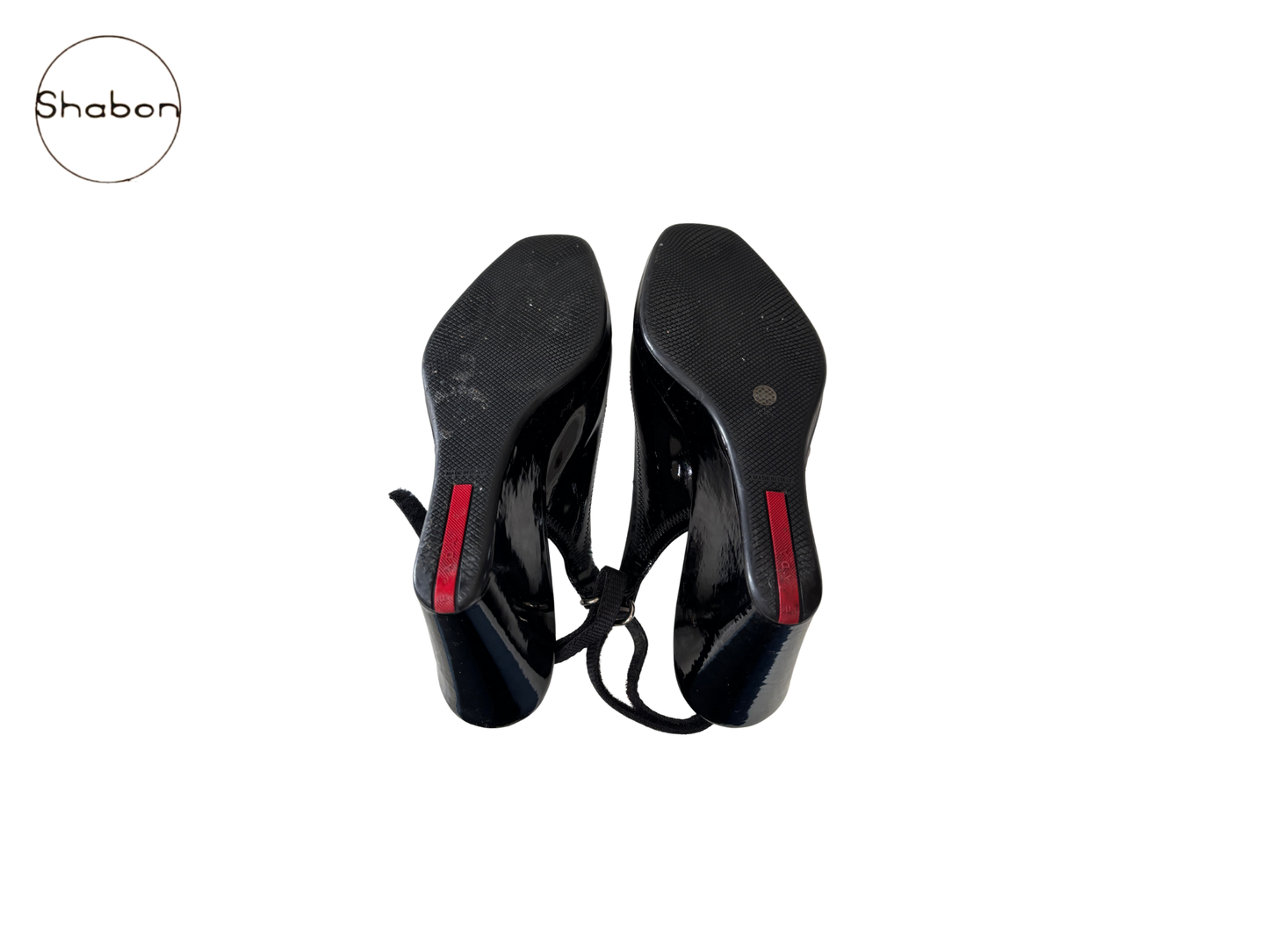 Prada Patent Leather Slingback Wedges