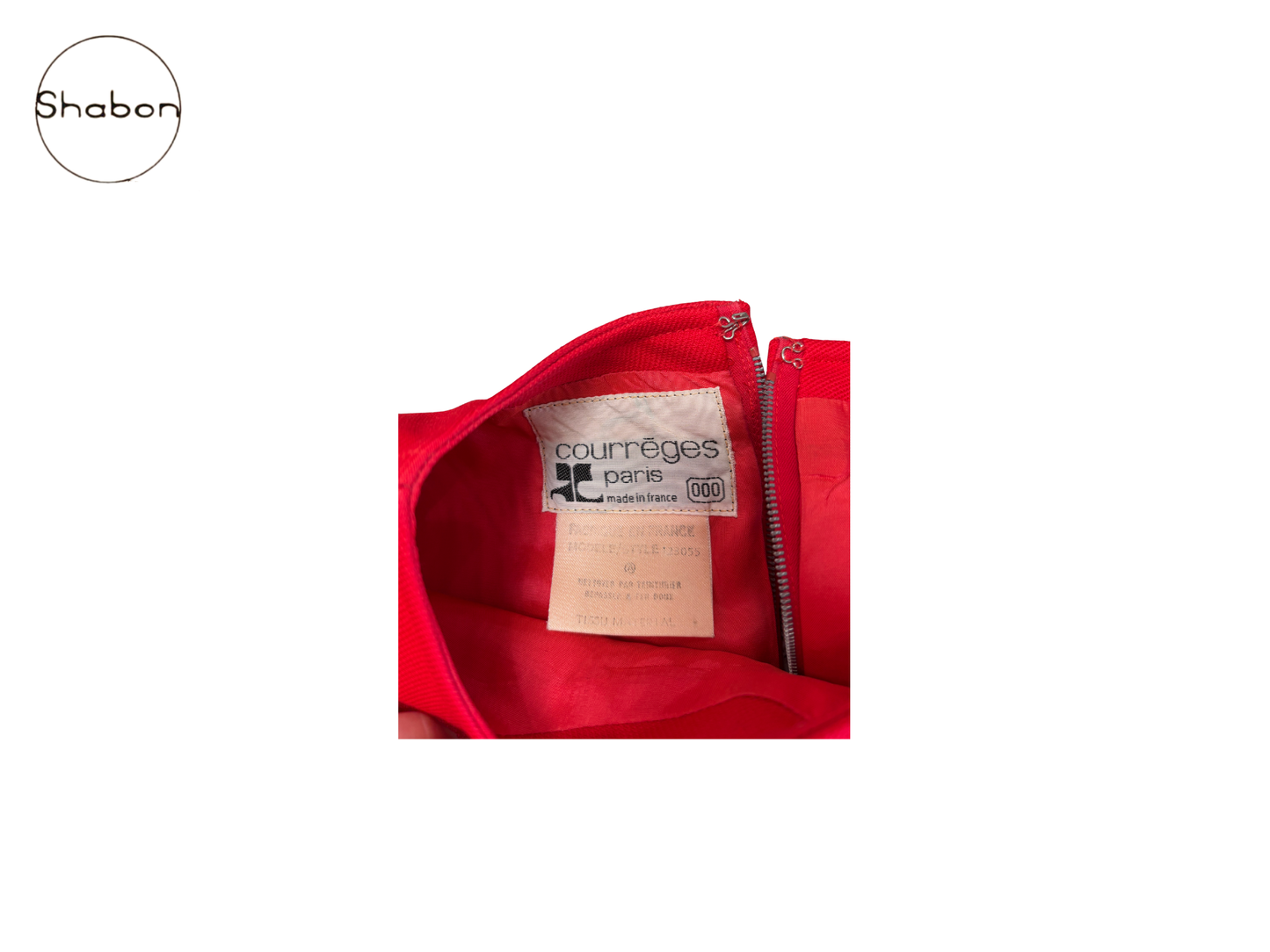 Vintage Courrèges Paris Red Short-Sleeve Dress