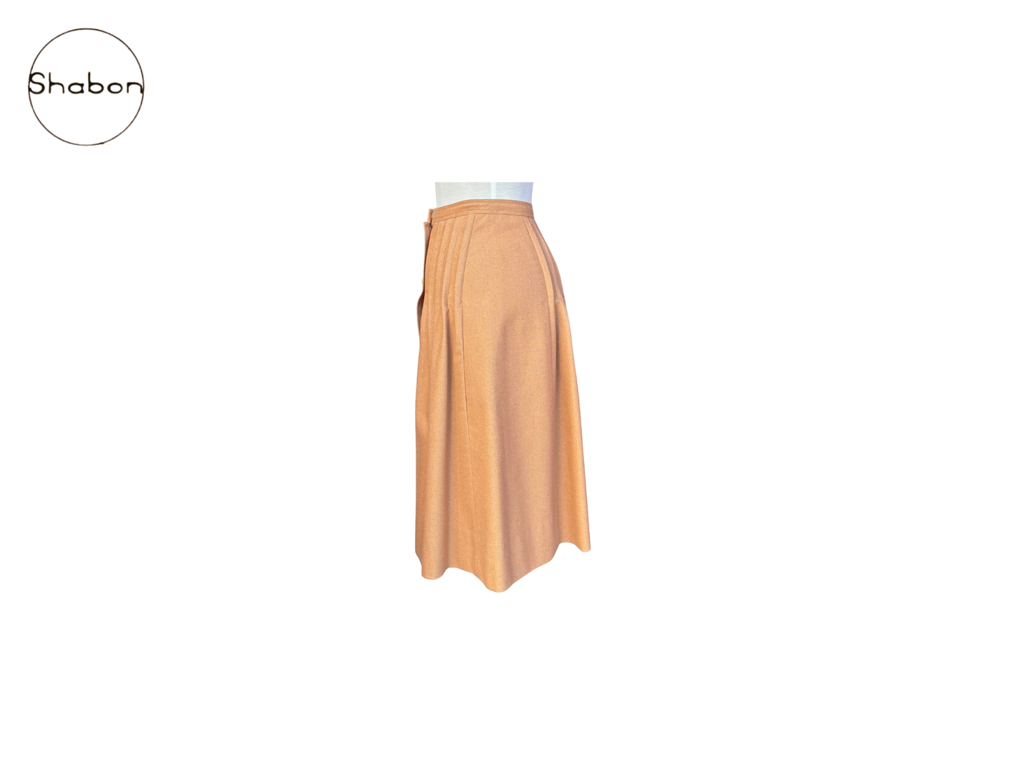 Courrèges Camel Button-Front Skirt
