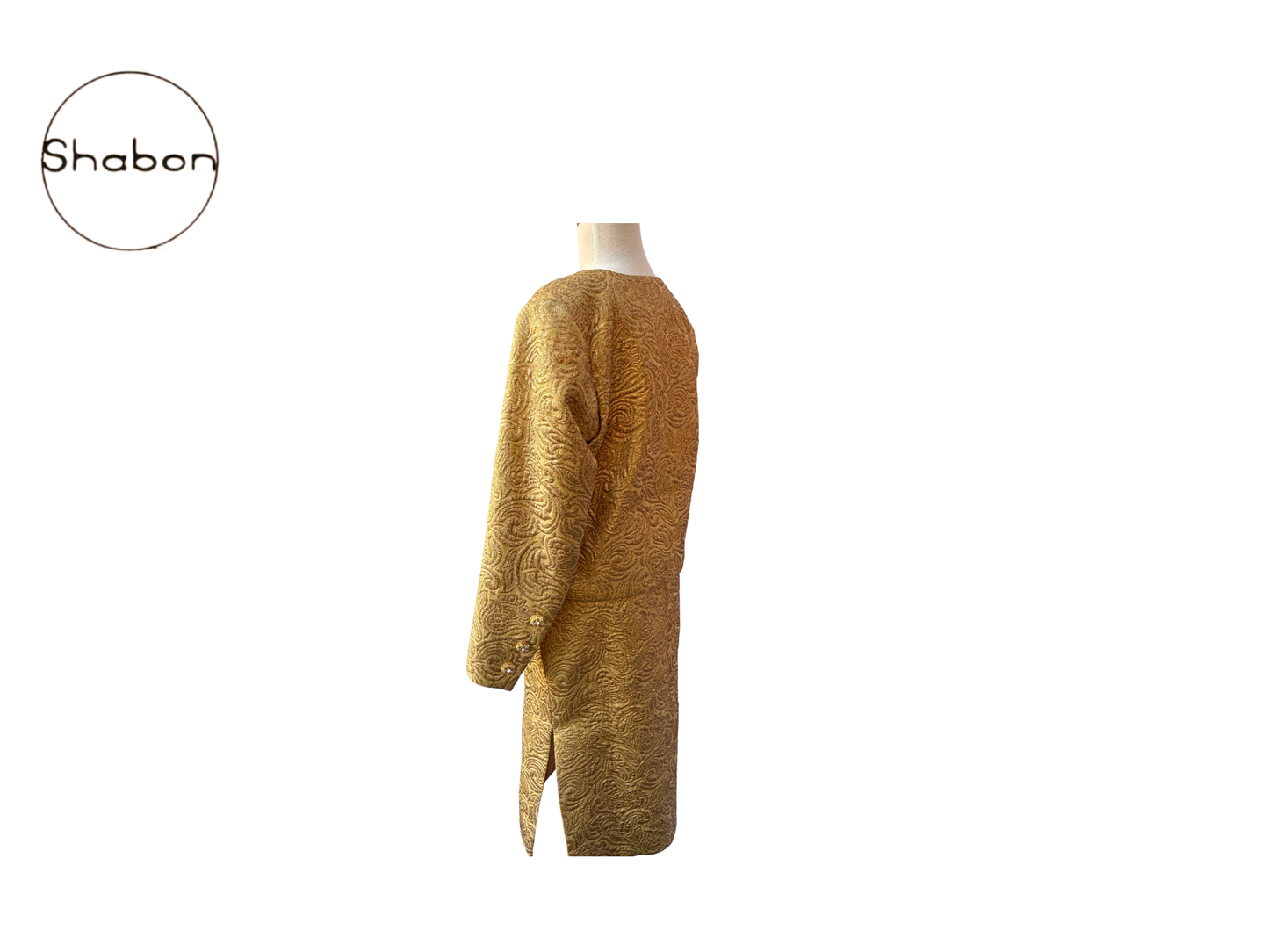 Vintage Yves Saint Laurent gold suit jacket and skirt