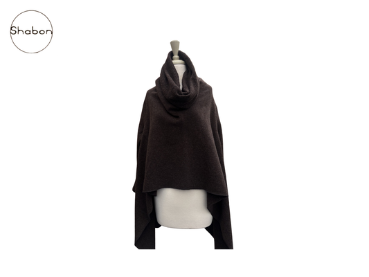 Junya Watanabe Comme des Garçons Brown Draped Wool Poncho