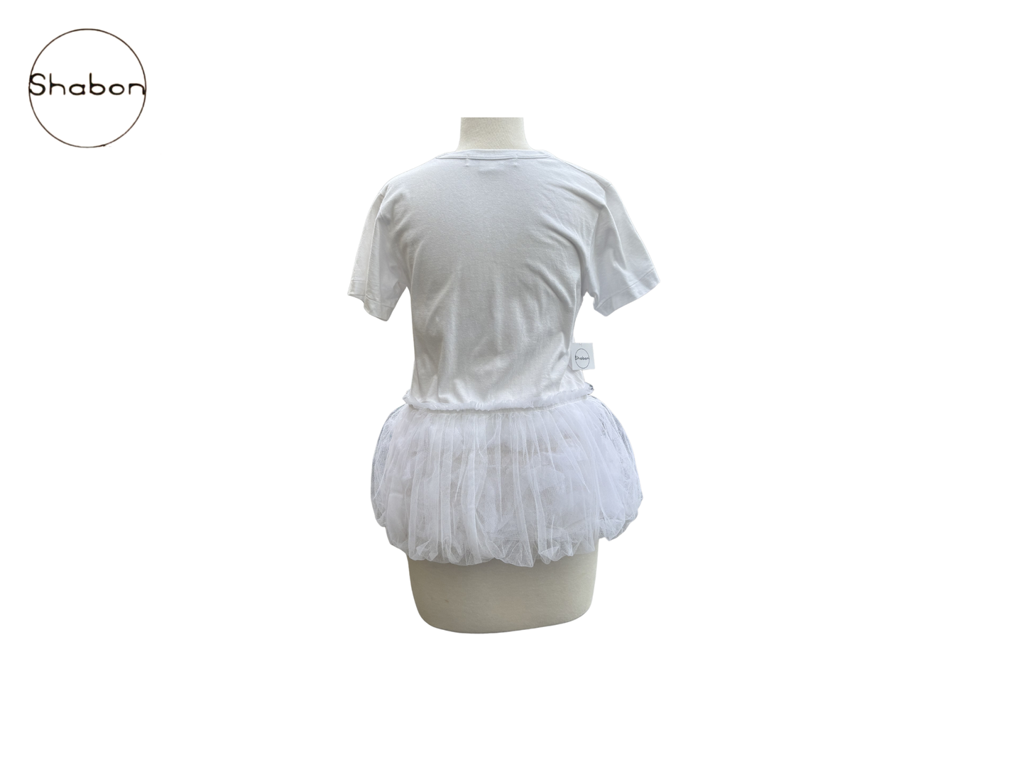 Comme des Garçons GIRL White Tulle Hem T-Shirt