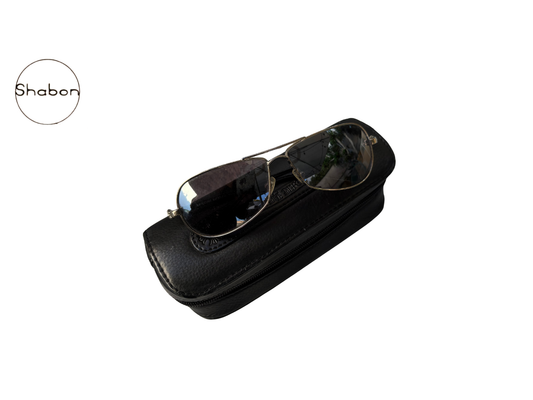 Chrome Hearts Sterling Silver Cross Aviator Sunglasses