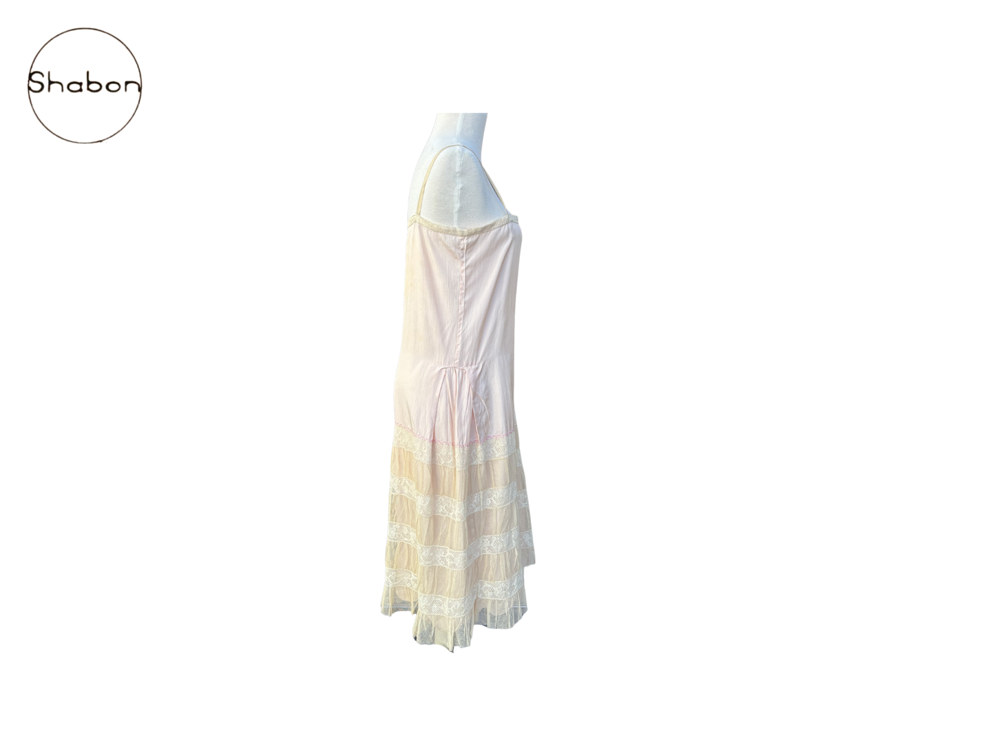 Antique Handmade 100% Silk Lace Slip Dress