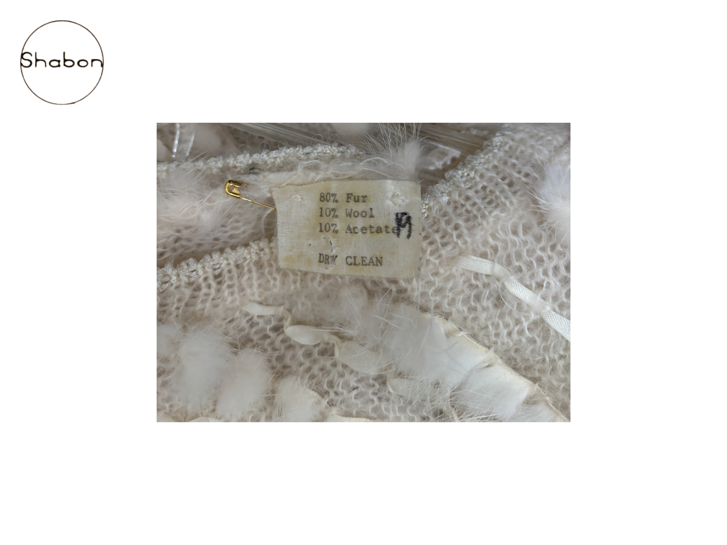 Vintage Textured Fur & Wool Statement Knit Sweater