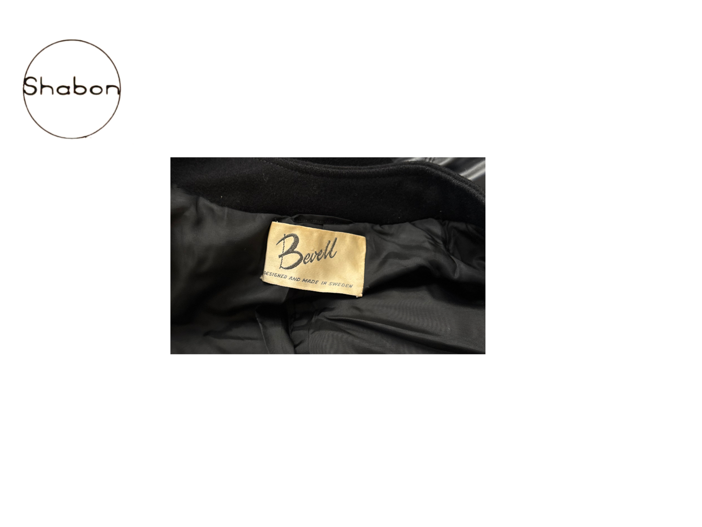 Vintage Black Wool &amp; Velvet Cape Coat
