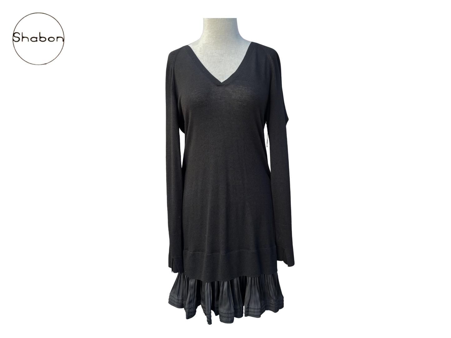 Halston Heritage Silk & Wool Knit Dress