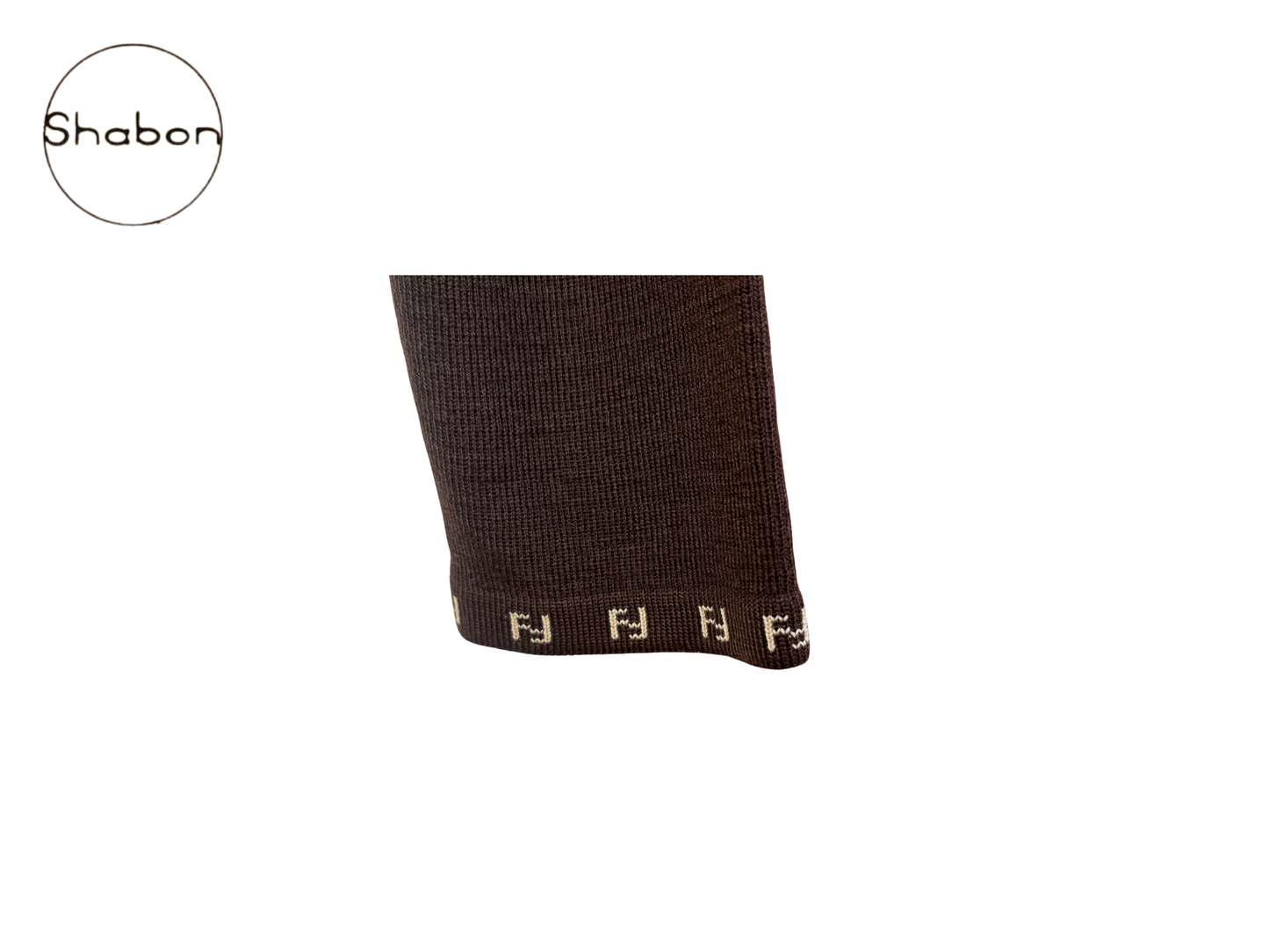 Fendi Brown Monogram Cropped Long Sleeve Top