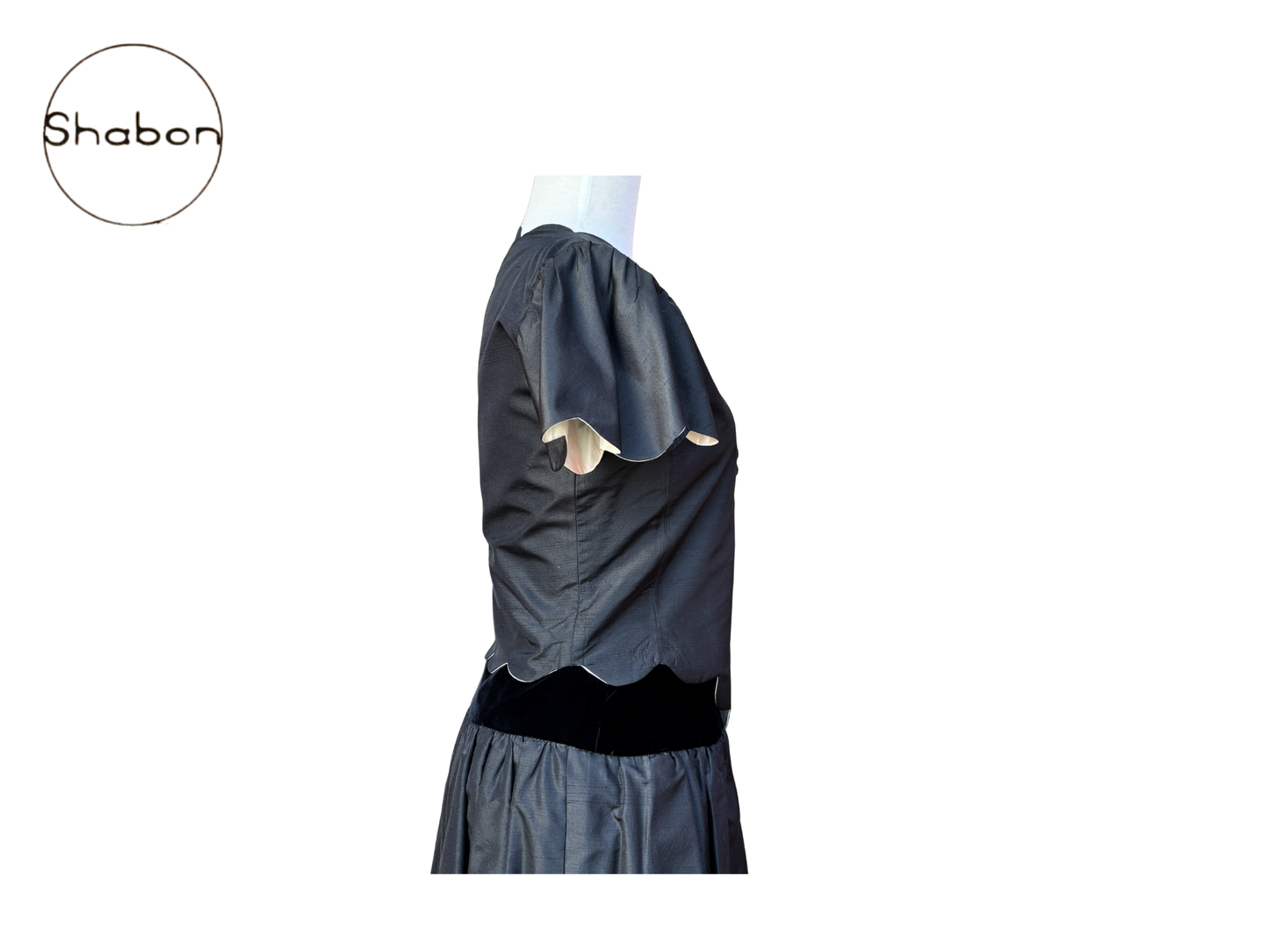 Valentino Boutique Black Two-Piece Skirt Set