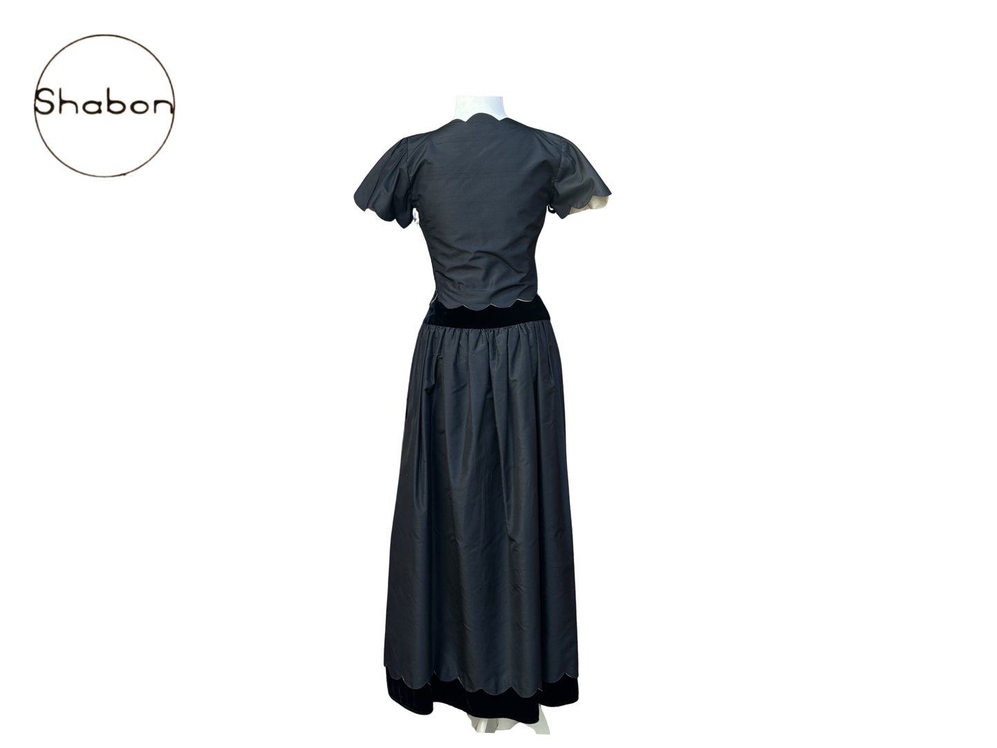 Valentino Boutique Black Two-Piece Skirt Set