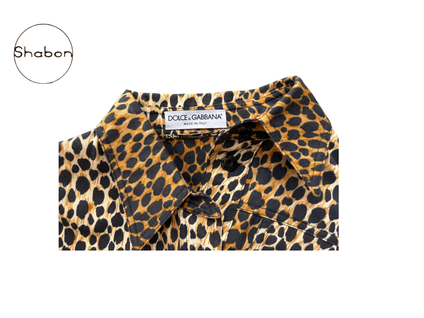 Dolce and Gabana Leopard Button Shirt