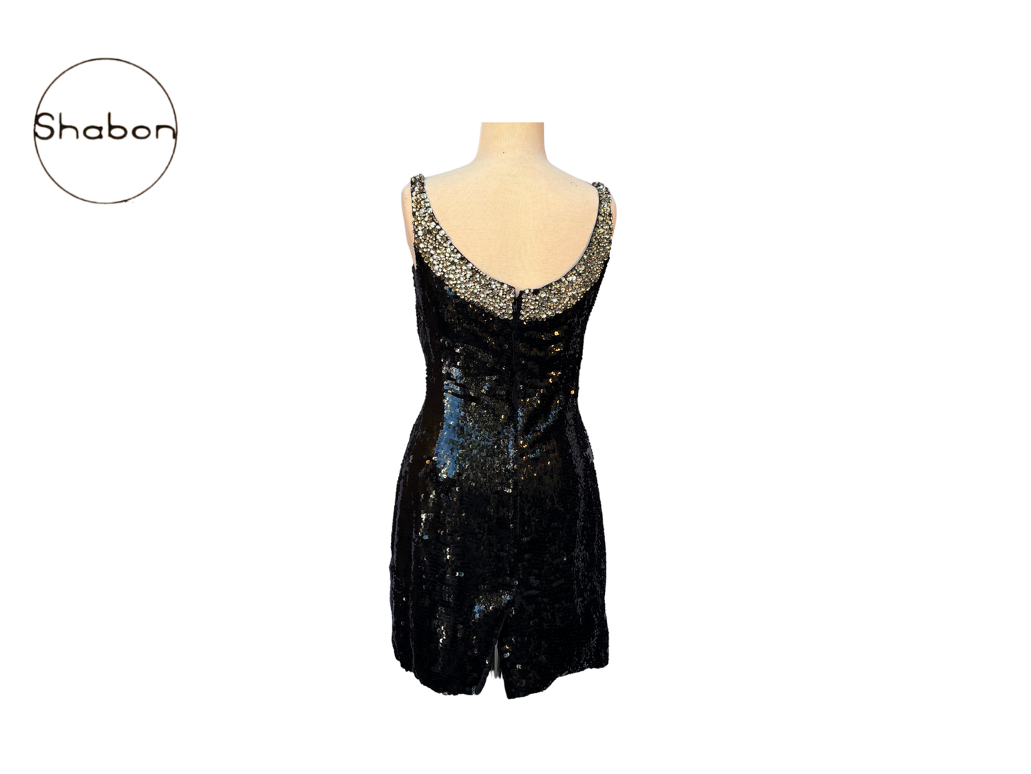 Katharine Hamnett London Vintage Black Sequin Mini Dress