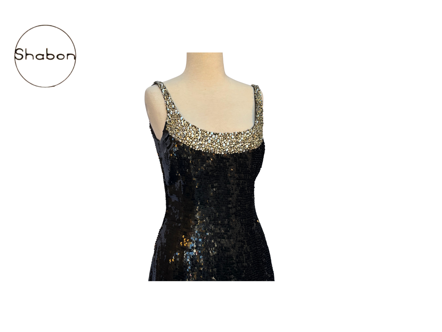 Katharine Hamnett London Vintage Black Sequin Mini Dress