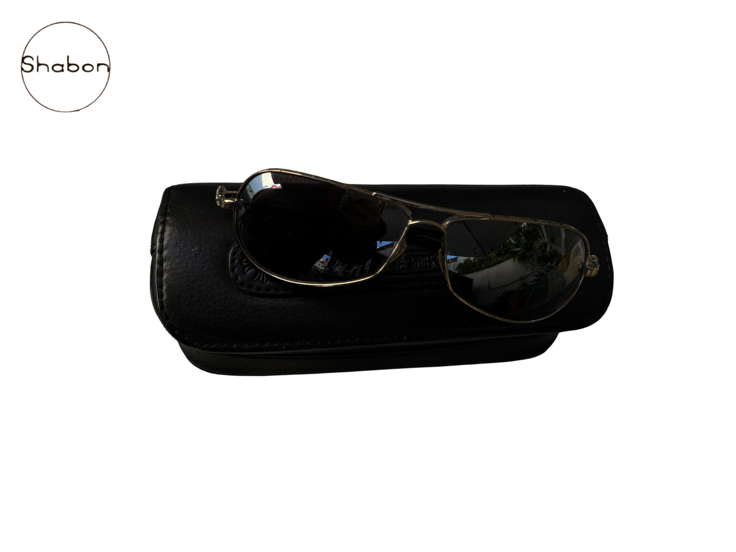 Chrome Hearts Sterling Silver Cross Aviator Sunglasses