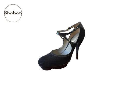 Nina Ricci Black Suede Platform Heels