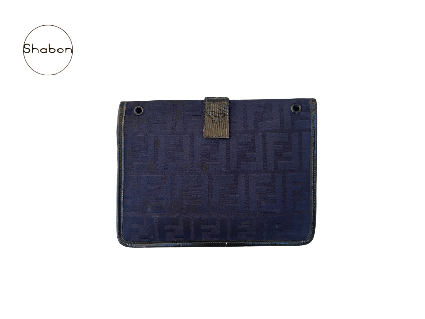 Fendi Vintage Crossbody Clutch Navy Monogram