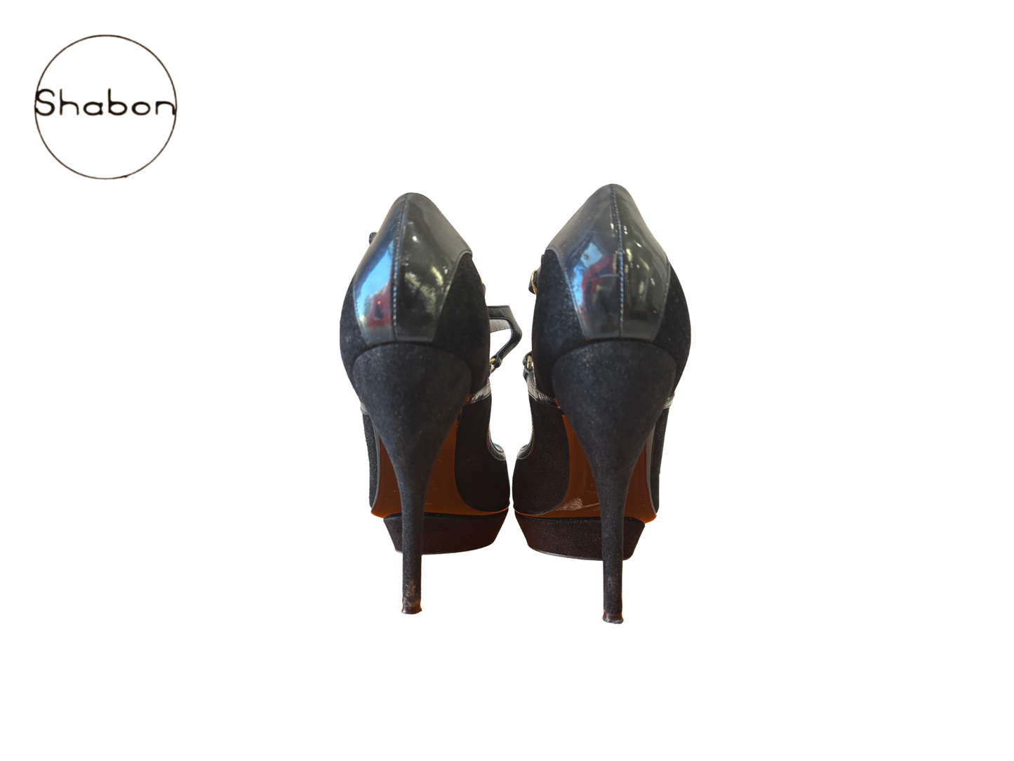 Nina Ricci Black Suede Platform Heels