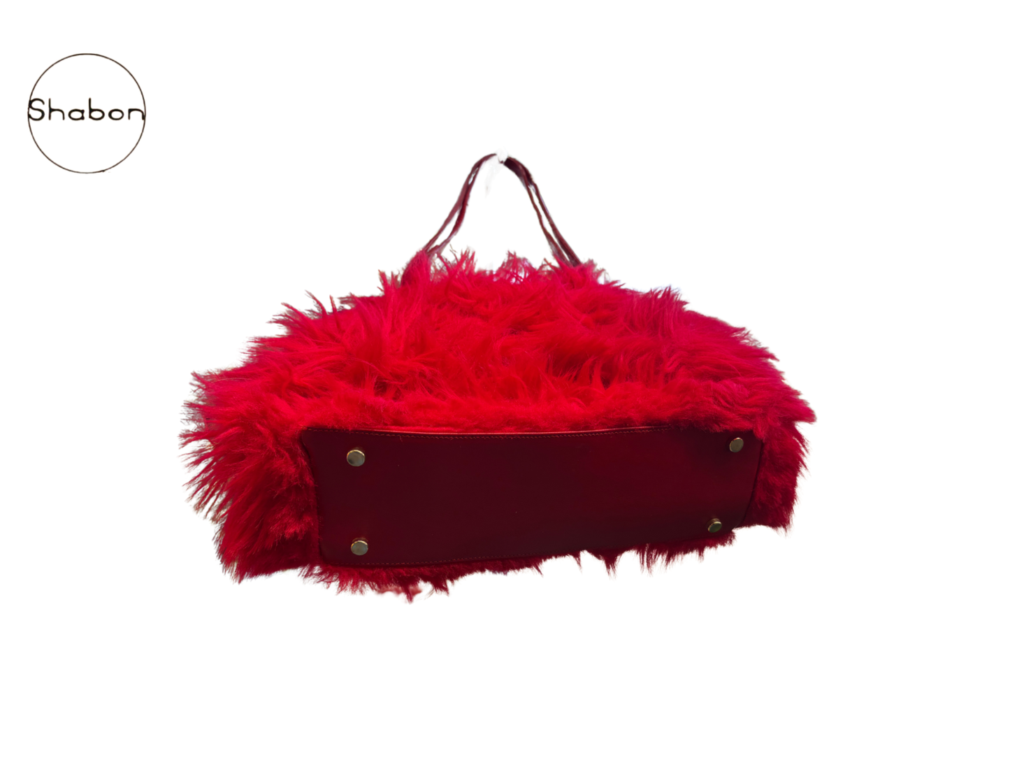 Dolce & Gabbana D&G Red Shaggy Faux Fur Shoulder Bag