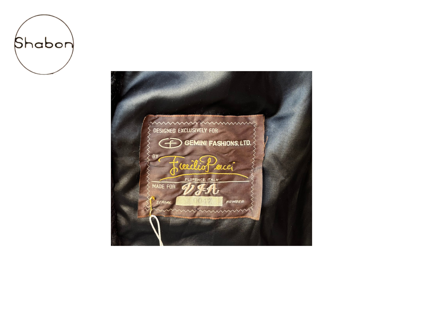 Vintage Emilio Pucci Black Fur Coat