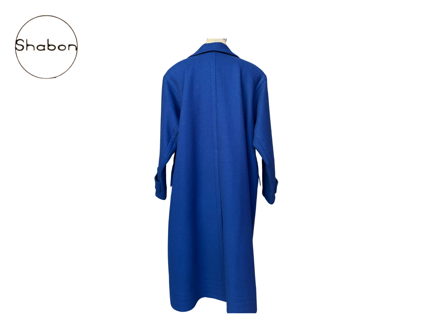 Vintage Yves Saint Laurent Rive Gauche Blue Wool Coat