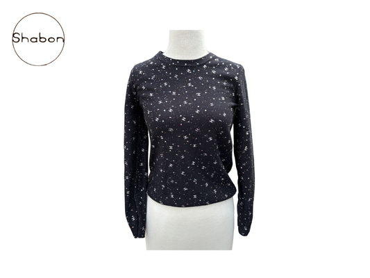 Chanel Runway CC Print Knit Top
