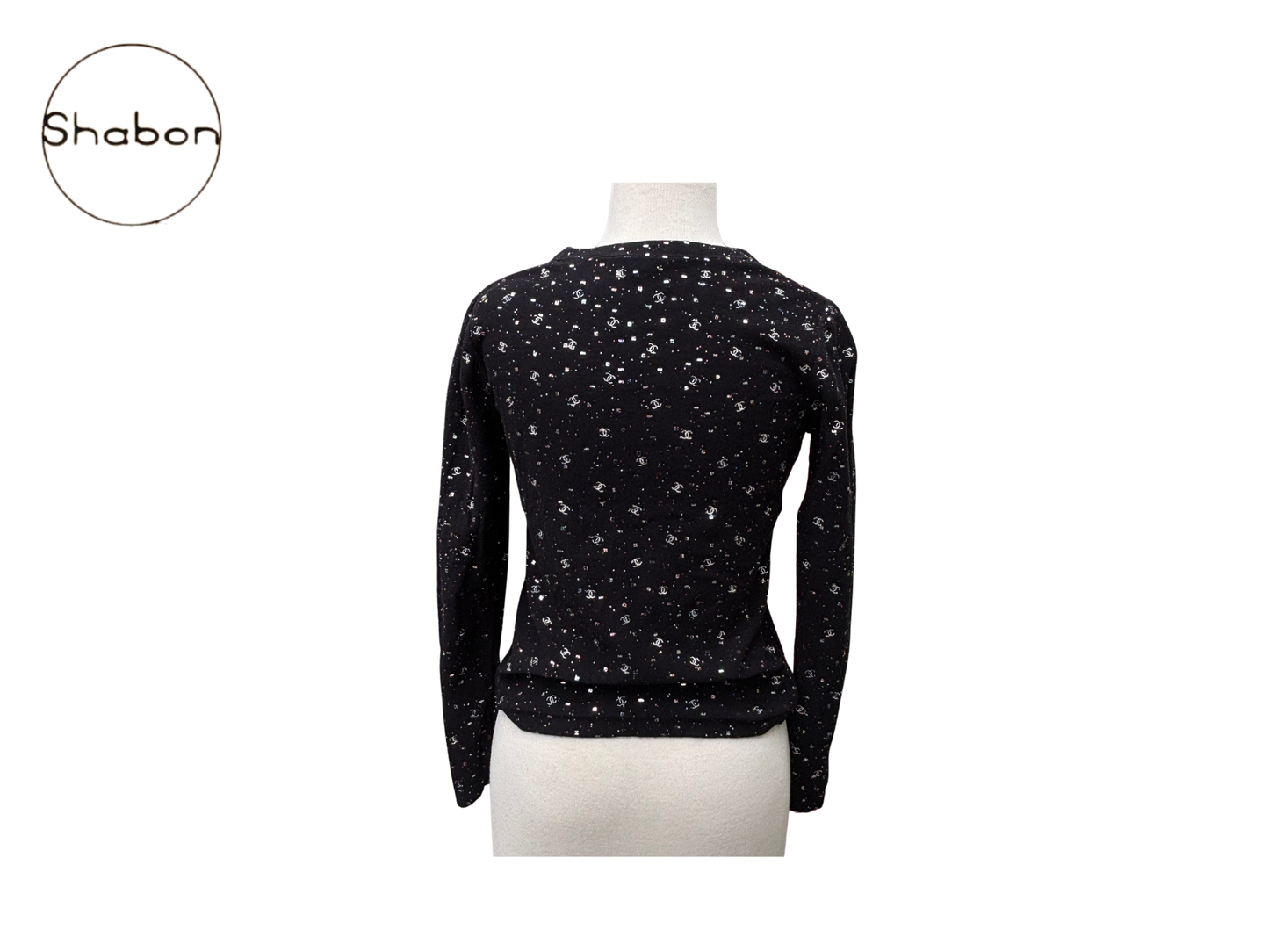 Chanel Runway CC Print Knit Top