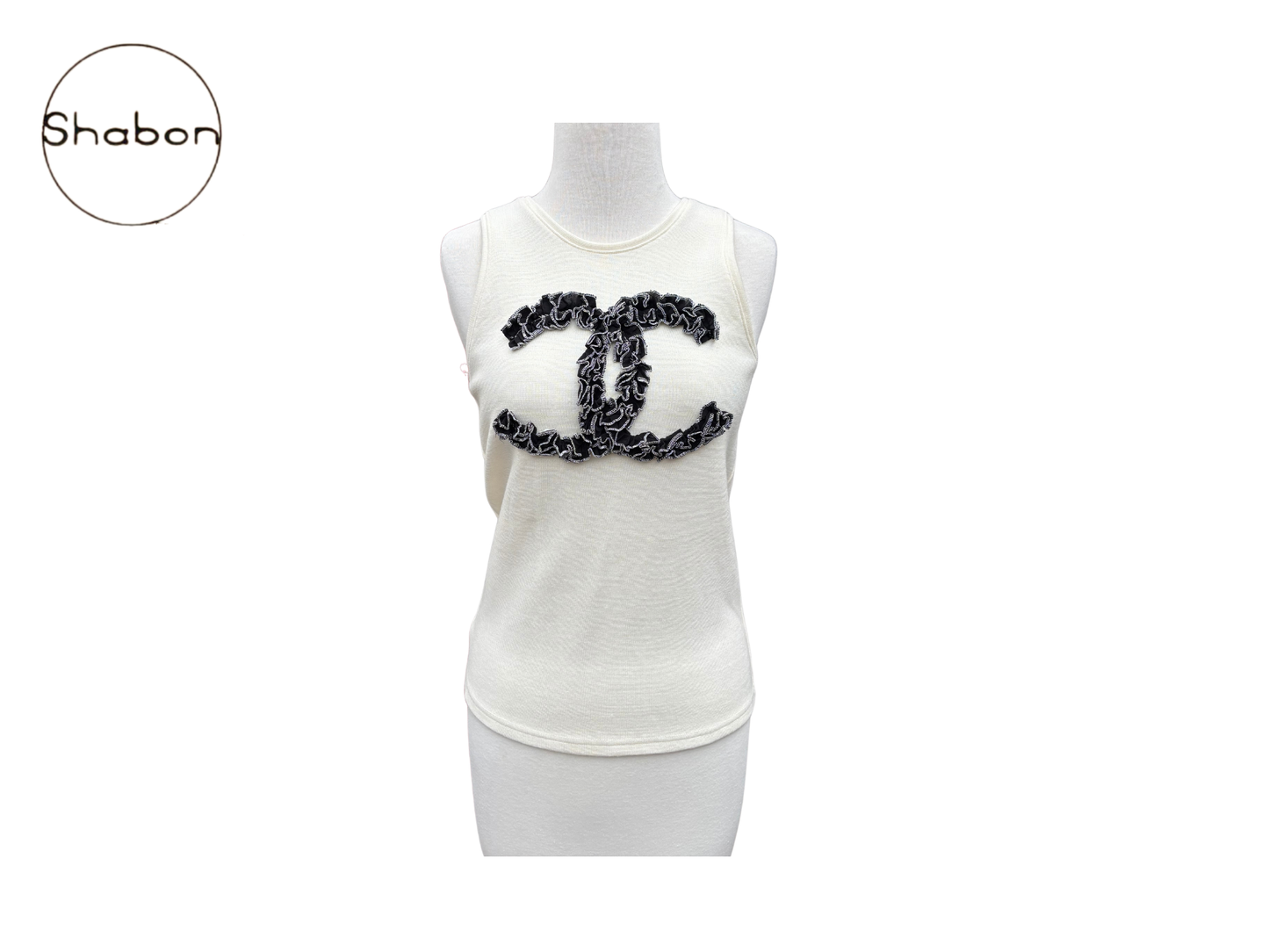 Chanel Camellia White Tank Top