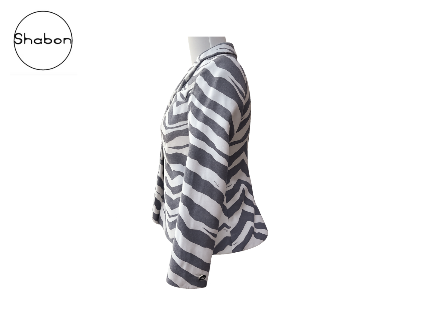 Emilio Pucci Black & White Zebra Wool Blazer