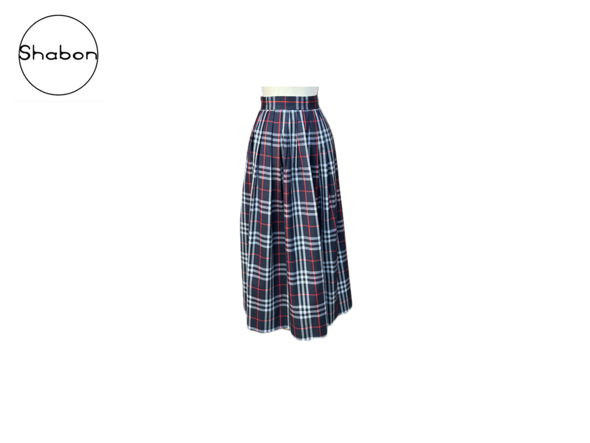 Burberry Plaid Two-Piece Skirt Set