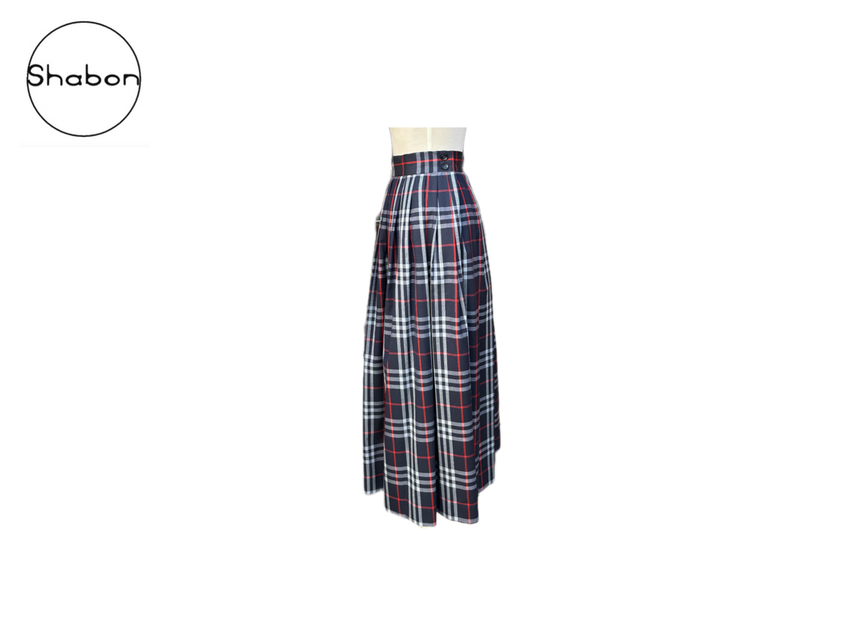 Burberry Plaid Two-Piece Skirt Set