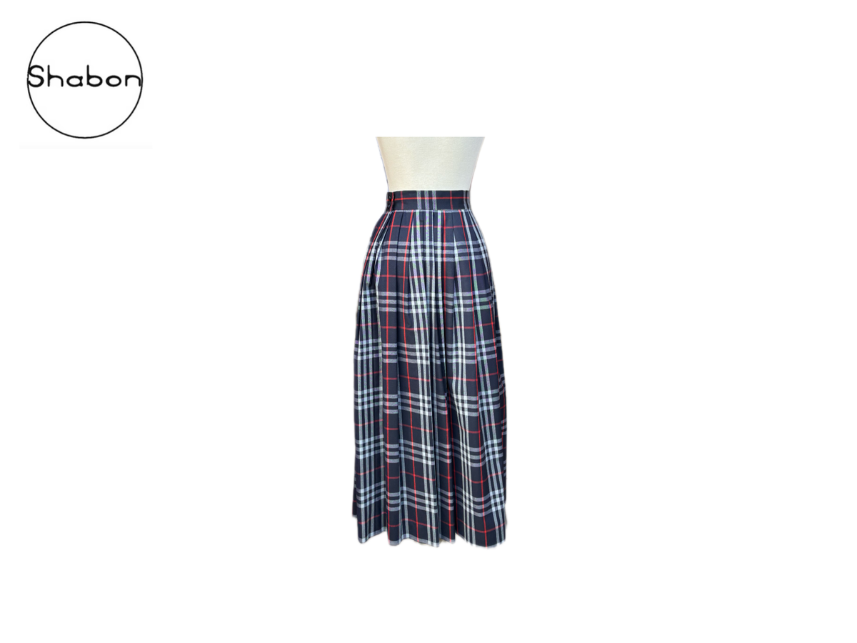 Burberry Plaid Two-Piece Skirt Set
