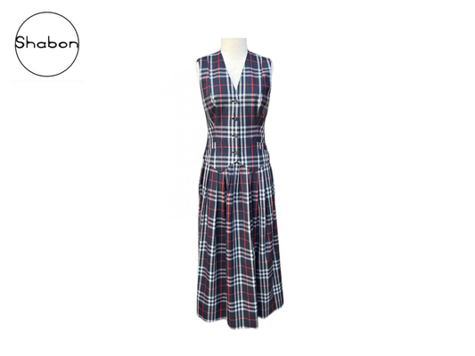 Burberry Plaid Two-Piece Skirt Set